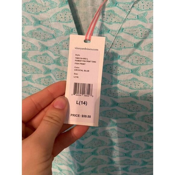 Vineyard Vines seashell tunic size large - Picture 3 of 4